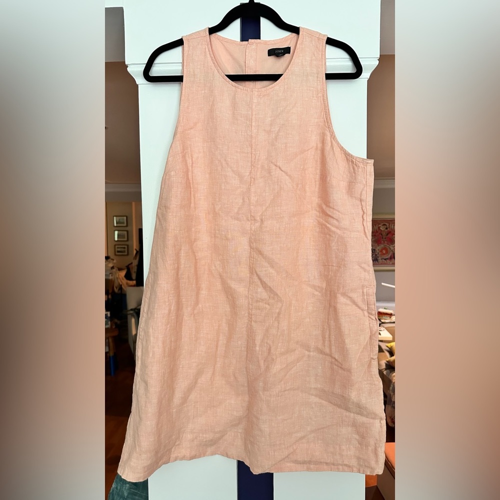 Peach linen dress - J Crew NWT